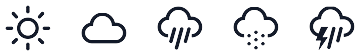 Weather Icons sample glyphs